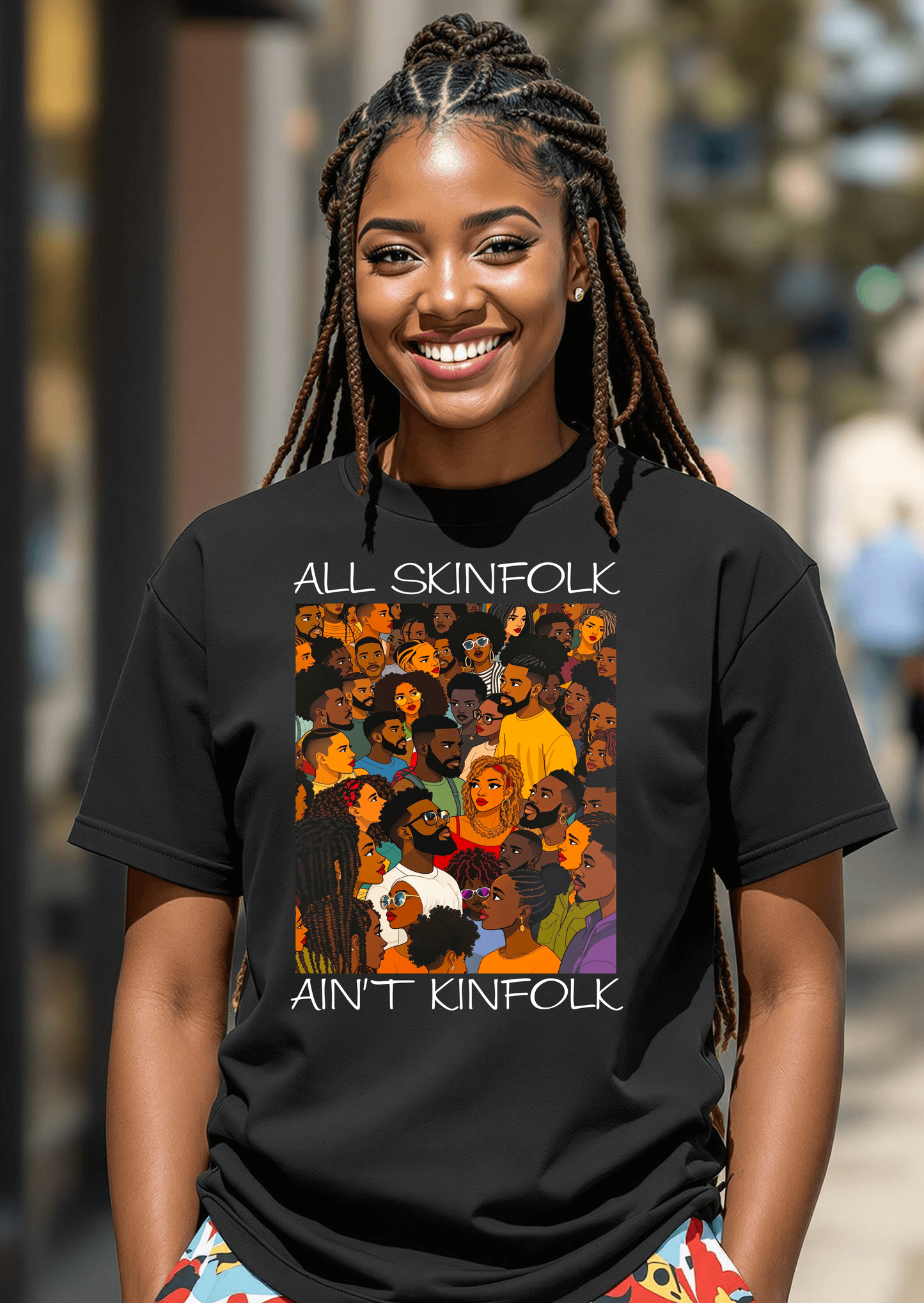All Skinfolk Ain't Kinfolk Unisex Organic T-Shirt